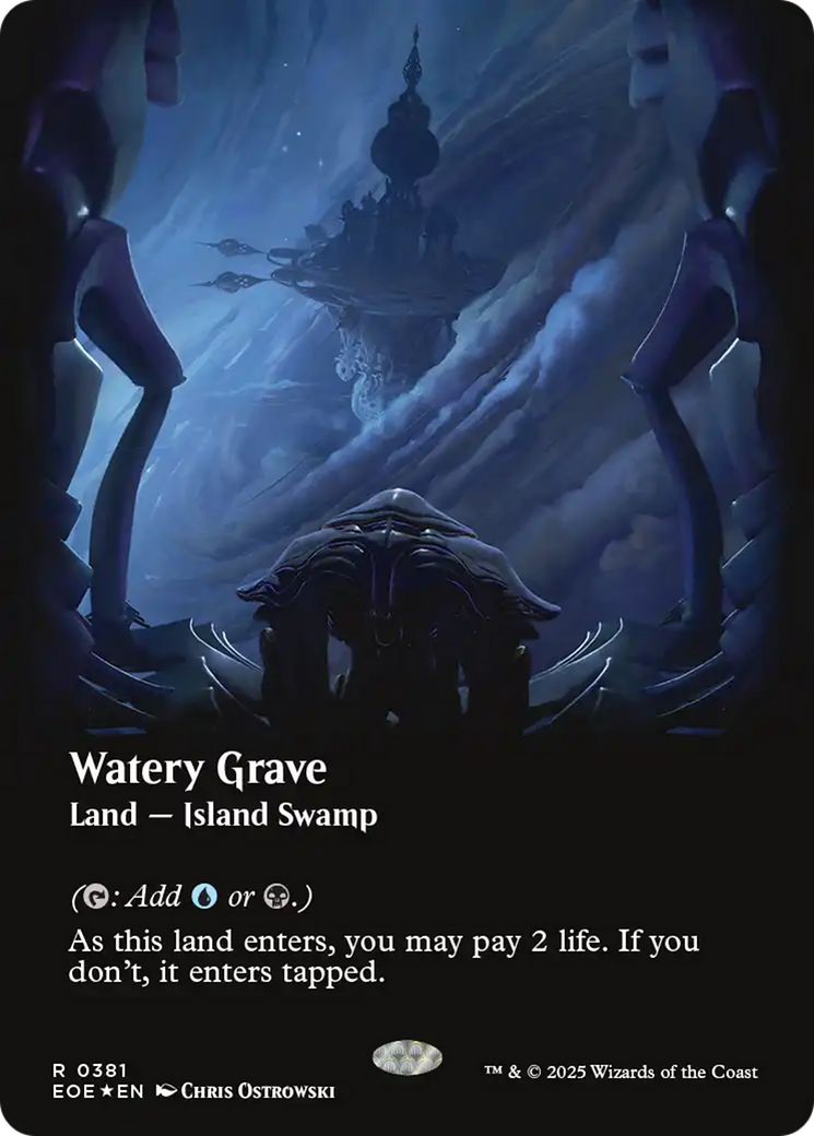 Watery Grave (Borderless) (Galaxy Foil) [Edge of Eternities