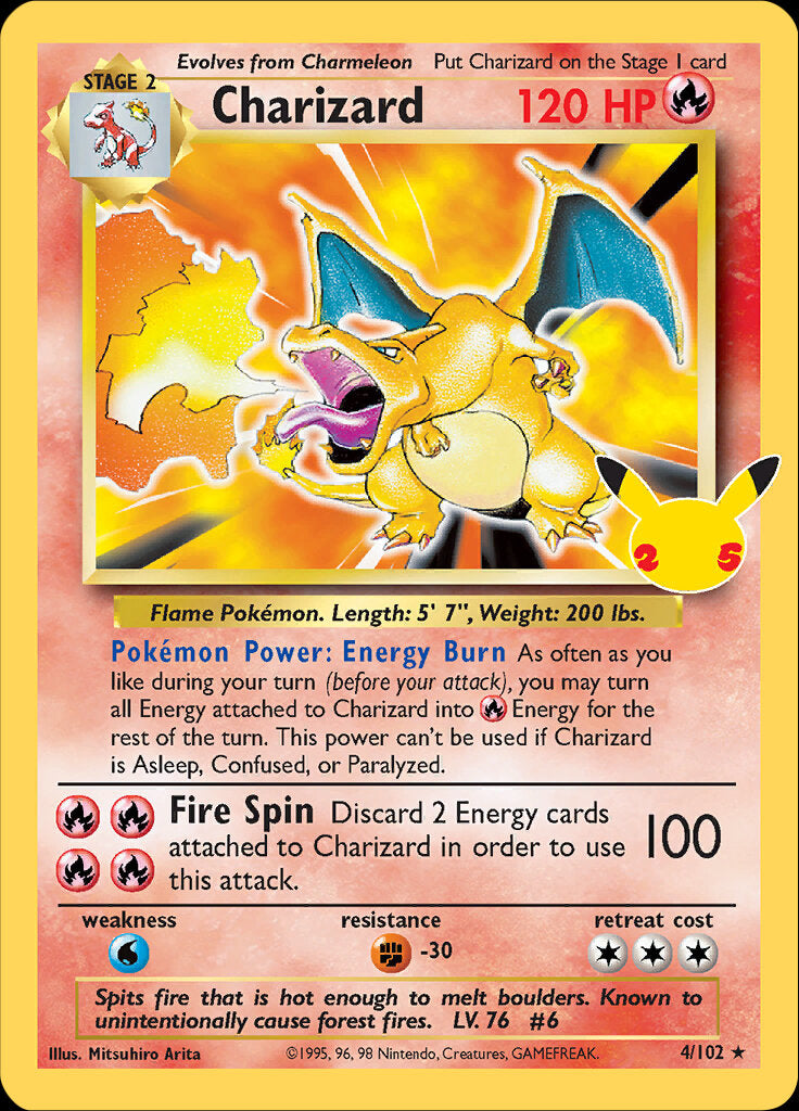 【美品連番】リザードン 25th Celebrations Charizard Charizard (4/102) [Celebrations: 25th Anniversary - Classic