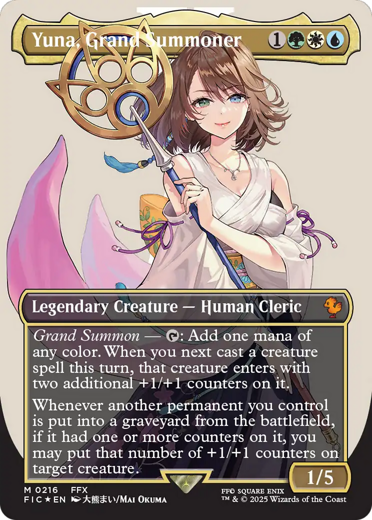 Yuna, Grand Summoner (Borderless) (Surge Foil) [FINAL FANTASY