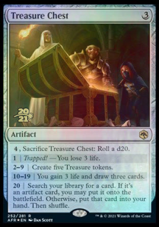 mtg treasure chest card Treasure Chest [Dungeons & Dragons: Adventures in the Forgotten Realms  Prerelease Promos]