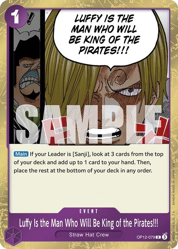 Luffy Is the Man Who Will Be King of the Pirates!!! (OP12-079) [Legacy of  the Master]