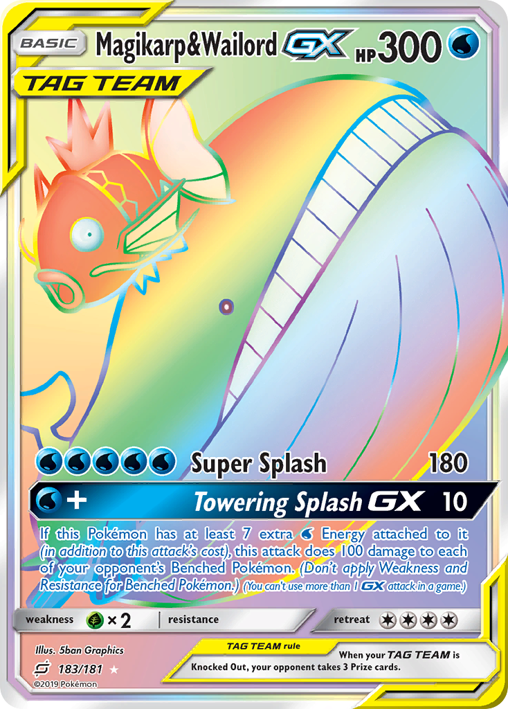 Magikarp & Wailord GX (183/181) [Sun & Moon: Team Up] | Good Games TCG