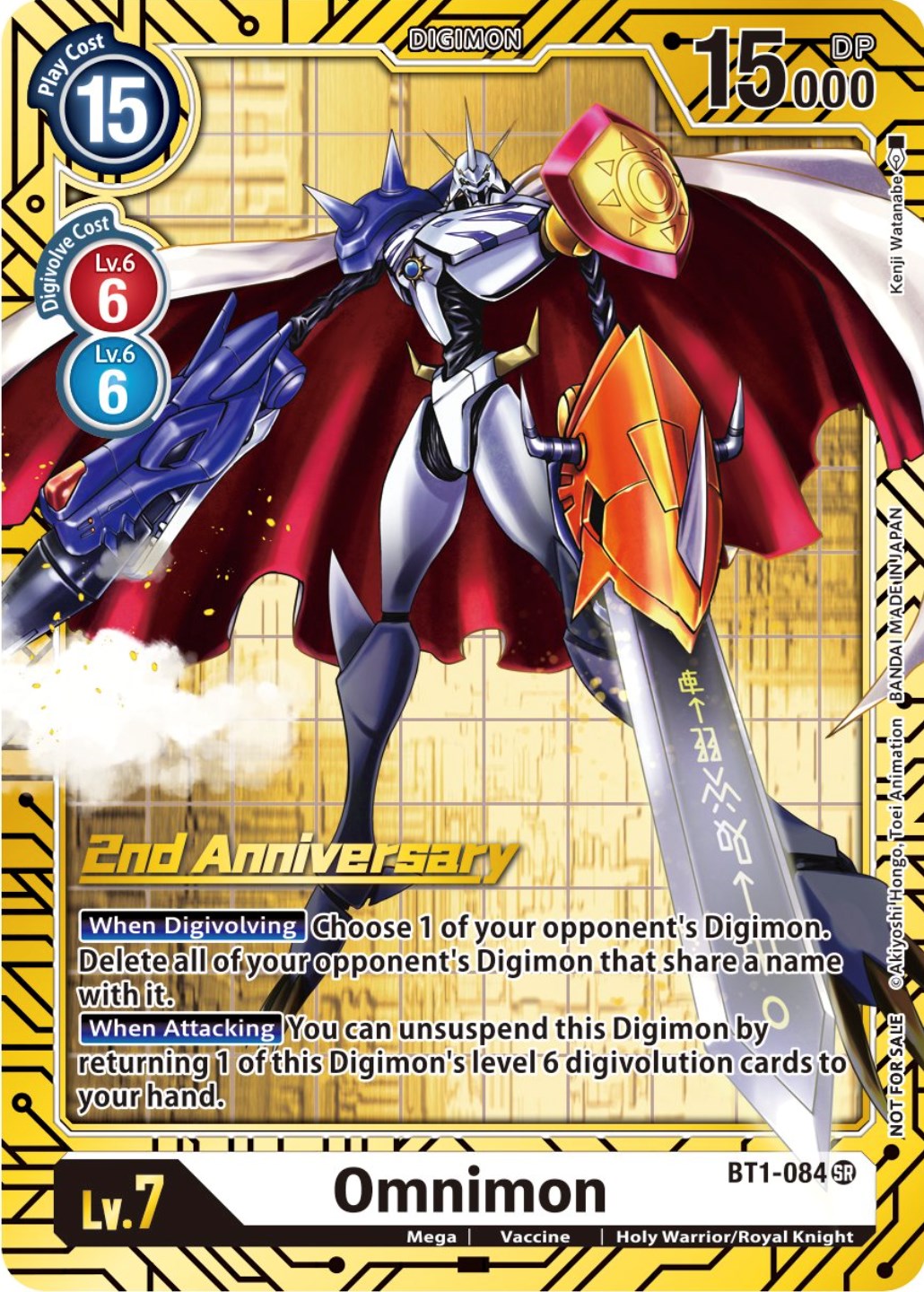 omnimon digimon card Game - BT05 - Battle of Omni you may play up to 2 black and/or purple Digimon cards with play costs of 8 or less from your trash without paying their memory costs Omnimon (Serial Numbered) - Battle