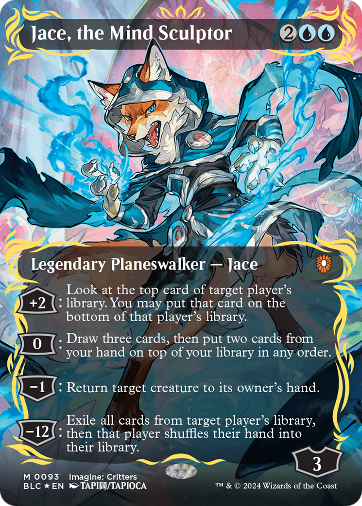 Jace, the Mind Sculptor (Borderless) (Raised Foil) [Bloomburrow
