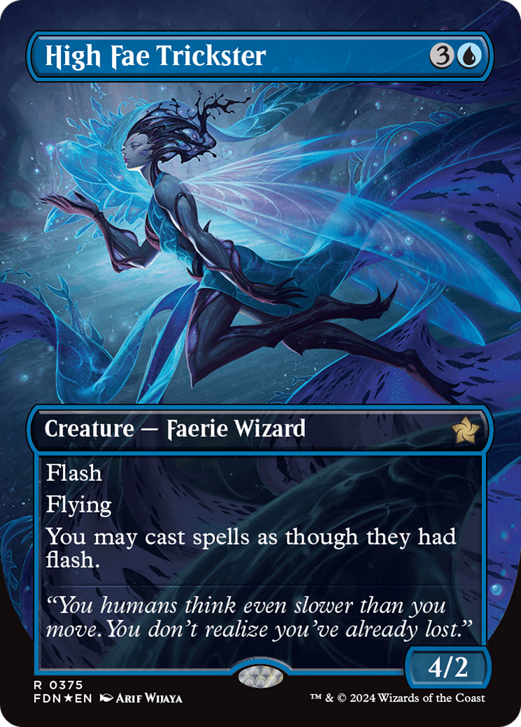 High Fae Trickster (Borderless) (Mana Foil) [Foundations] | Good