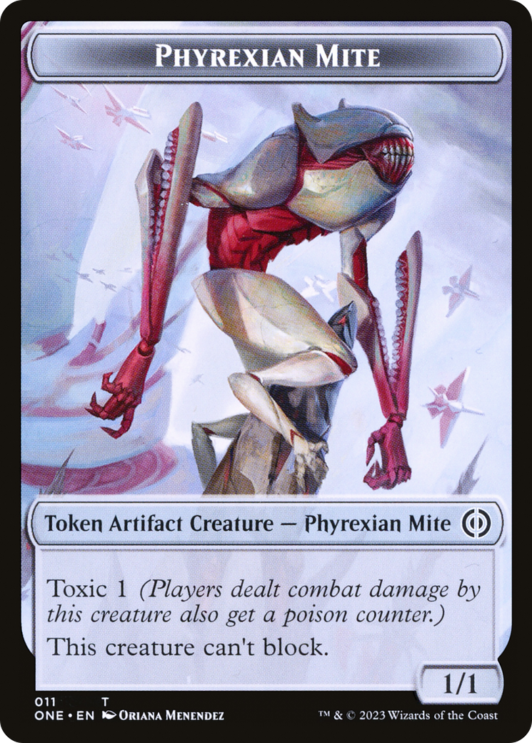 best insect cards mtg Phyrexian Mite // Phyrexian Insect Double-Sided Token [Phyrexia: All Will  Be One Commander Tokens]