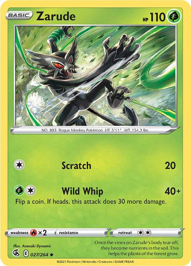 pokemon sword and shield fusion strike card list price Zarude (027/264) [Sword & Shield: Fusion Strike]