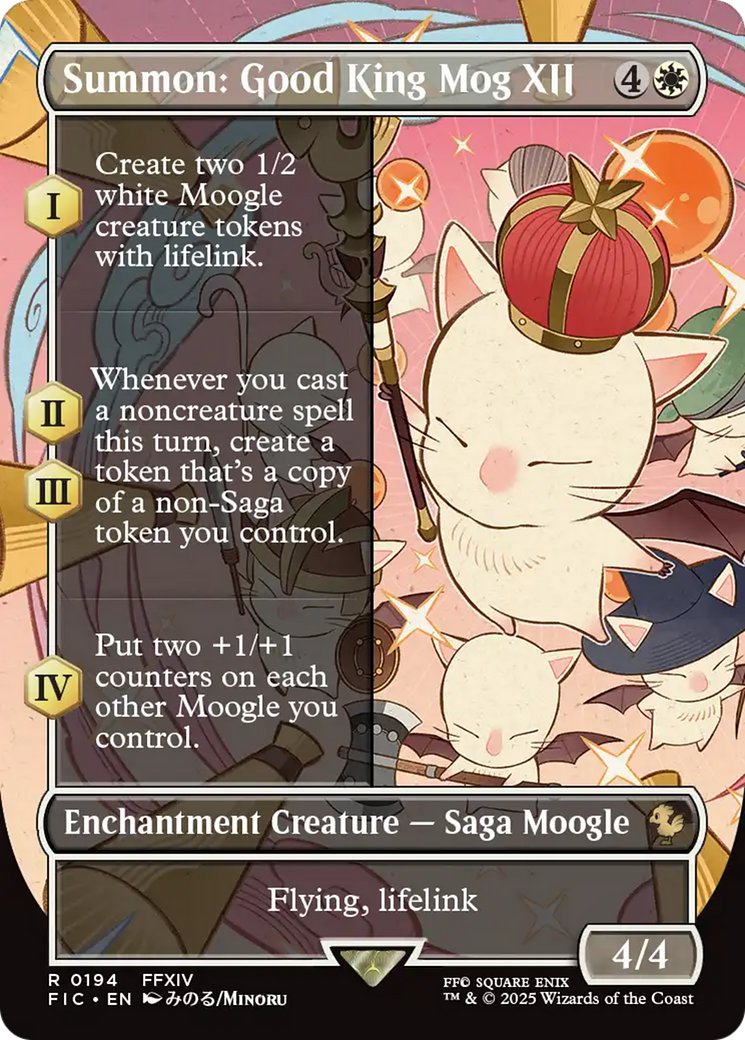 final fantasy moogle mtg Mog, Warrior (Borderless) (Chocobo Track Foil) [FINAL C 1 Toughness Summon: Good King Mog XII