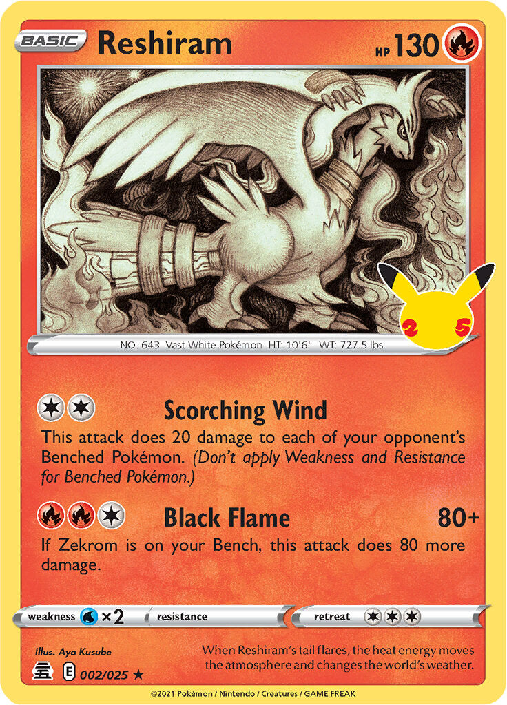 Reshiram (002/025) [Celebrations: 25th Anniversary] | Good Games TCG