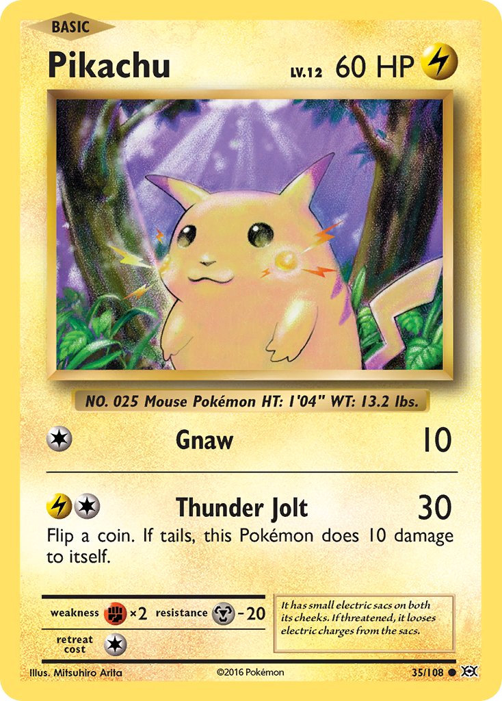 ピカチュウ アイスホロ クラシック 2016 35/108 Pikachu (35/108) (Theme Deck Exclusive) (Cracked Ice Holo) [XY