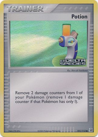 potion pokemon card value Potion (101/113) (Stamped) [EX: Delta Species]