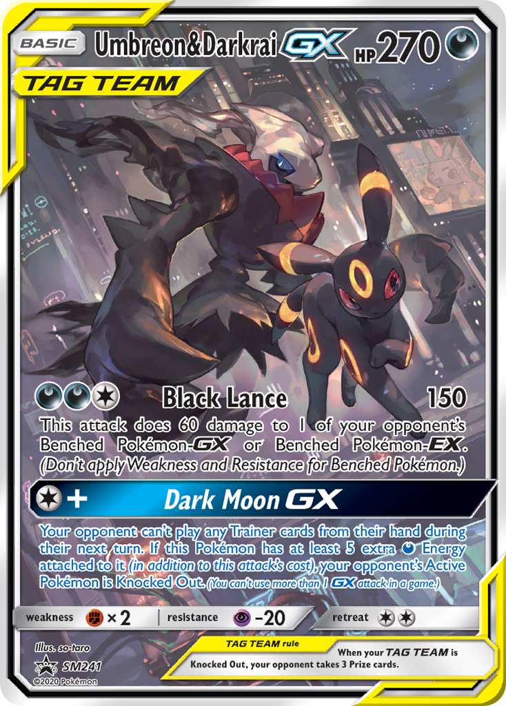 Umbreon & Darkrai GX (SM241) (Jumbo Card) [Sun & Moon: Black Star