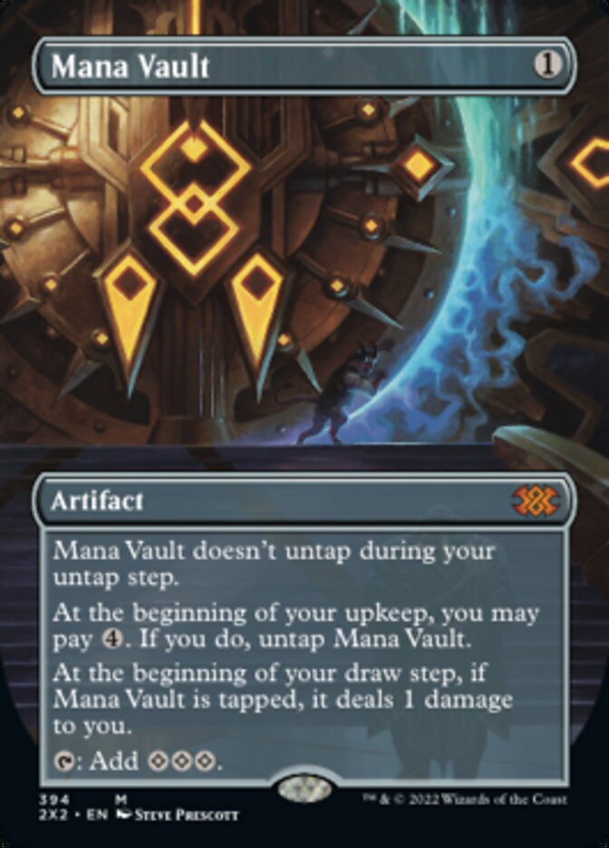 Mana Vault (Borderless Alternate Art) [Double Masters 2022] | Good