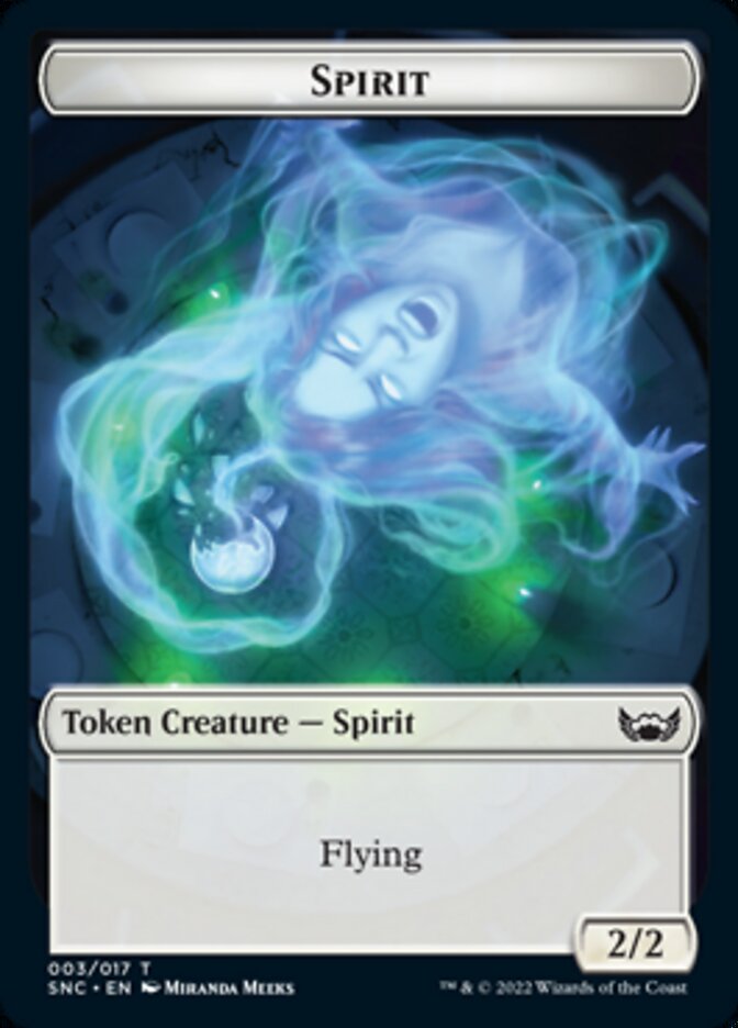 mtg spirit token cards Spirit Token [Streets of New Capenna Tokens]