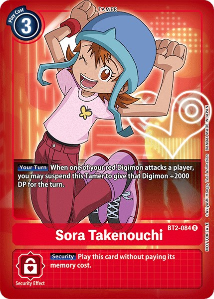 sexiest digimon cards Sora Takenouchi [BT2-084] (Official Tournament Pack Vol.3) [Release Special  Booster Promos]