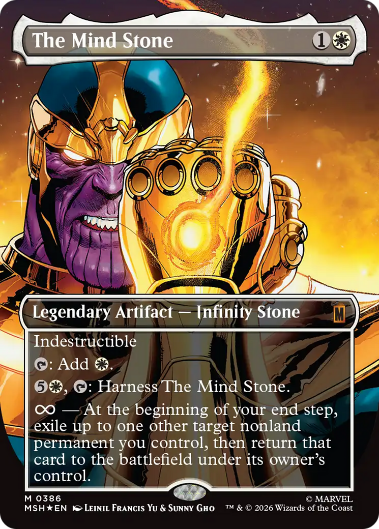 The Mind Stone (Borderless) [Marvel Super Heroes] | Good Games TCG