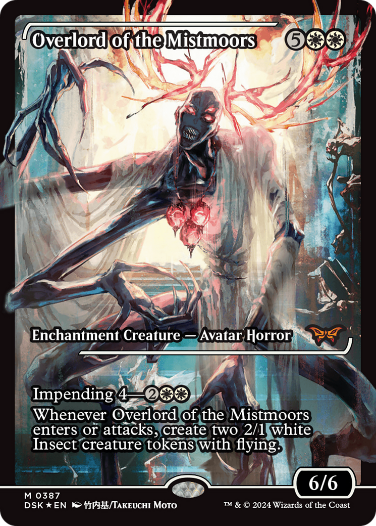 mtg japanese showcase cards Overlord of the Mistmoors (Japan Showcase) [Duskmourn: House of Horror] forward Borderless layout Aurelia, the Warleader - Commander Decks:World Shaper compatible star wars unlimited