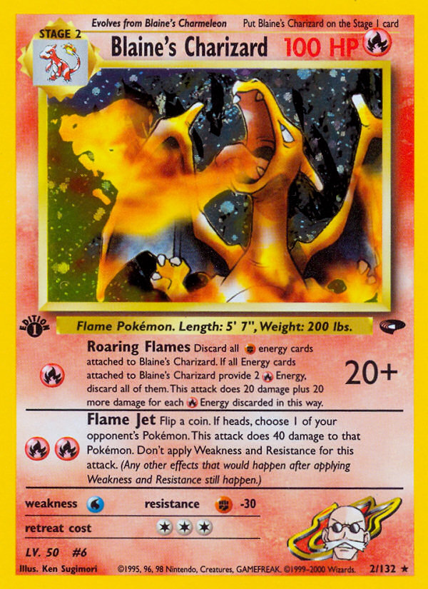 Blaine's Charizard (2/132) [Gym Challenge 1st Edition] | Good