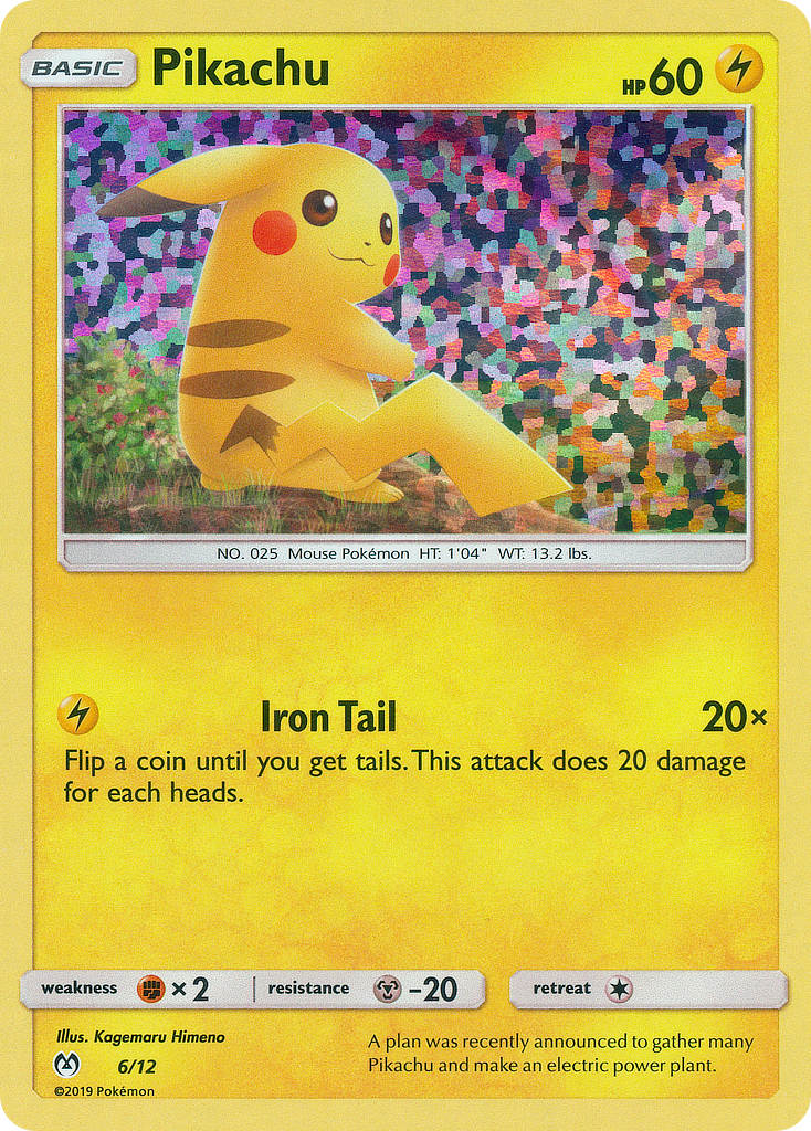 mcdonald's pokemon cards 2019 Pikachu (6/12) [McDonald's Promos: Collection] Style:Jumbo Cactuar Scarlet & Violet: Paldean Fates Colors: Green, White, 379