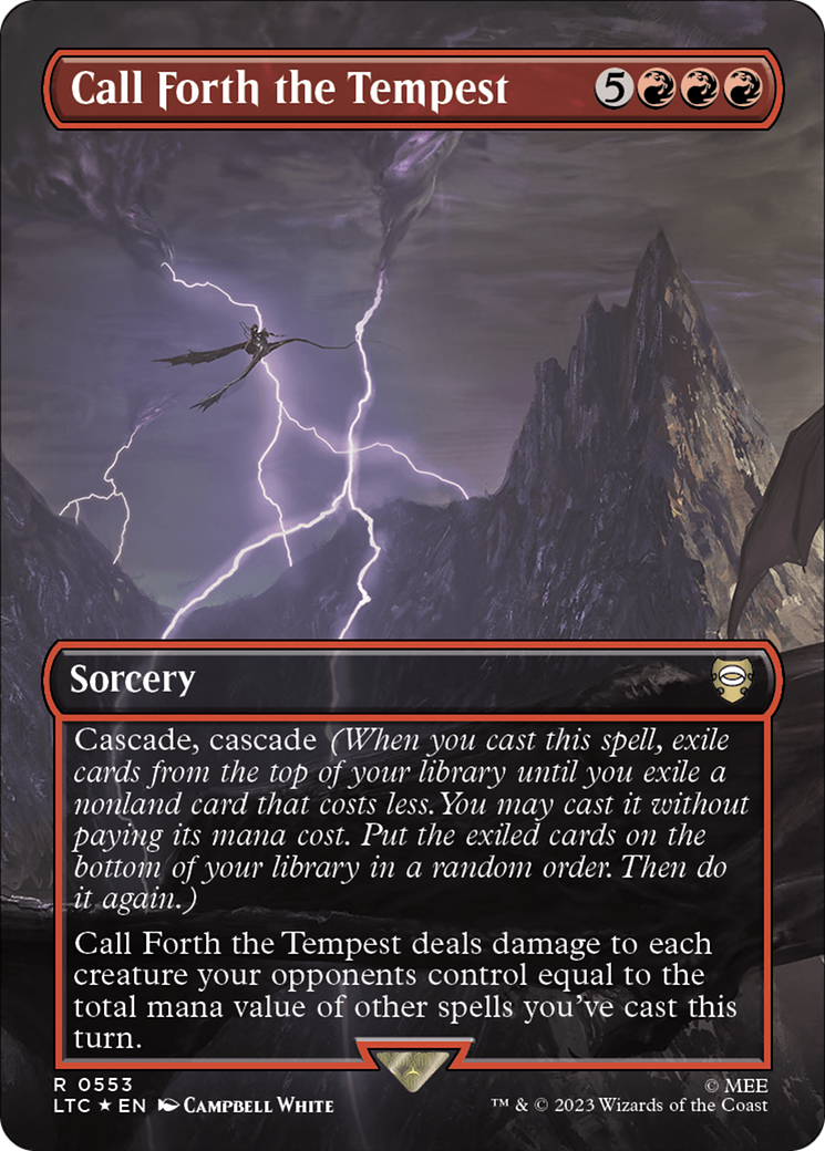 Call Forth the Tempest (Borderless) (Surge Foil) [The Lord of the