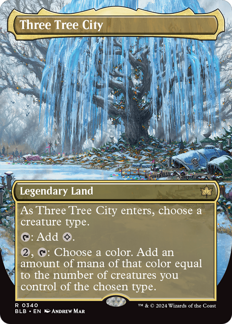 Three Tree City (Borderless) (0340) [Bloomburrow] | Good Games TCG