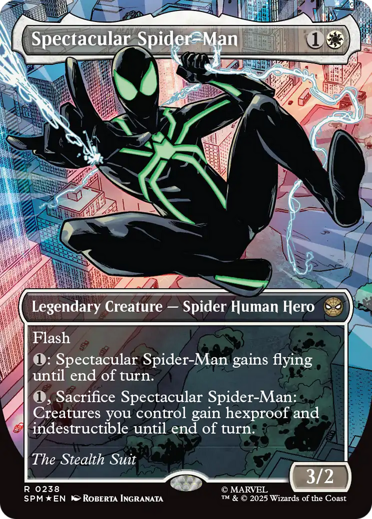 Spectacular Spider-Man テクスチャーfoil BLACK Spectacular Spider-Man (0238) (Borderless) (Textured Foil