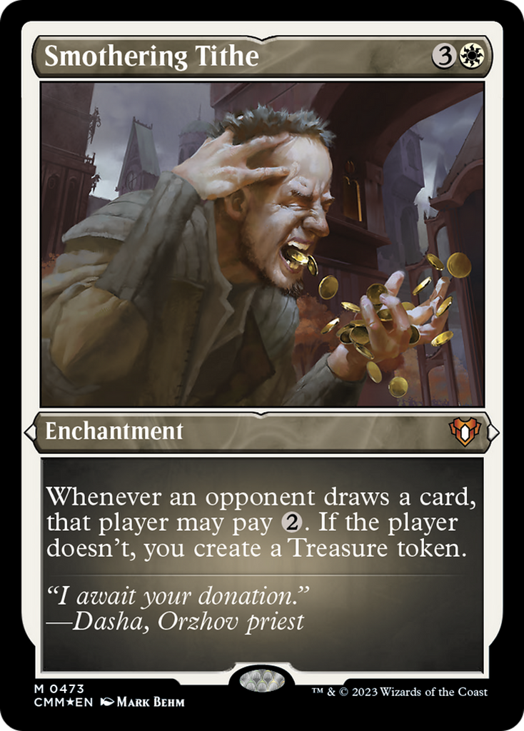 Smothering Tithe　Foil　MTG マジック：ザ・ギャザリング Smothering Tithe (Foil Etched) [Commander Masters] | Good Games TCG