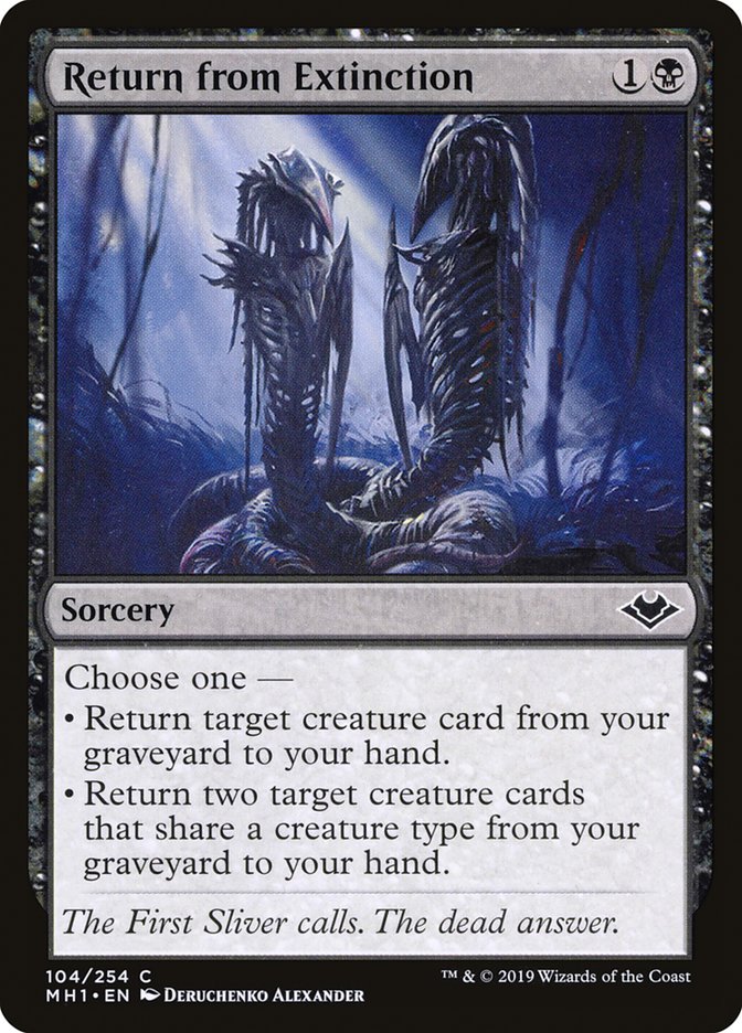 mtg return card to hand Return from Extinction [Modern Horizons]