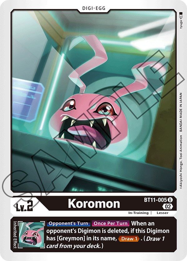 digimon card game phases Koromon [BT11-005] [Dimensional Phase]