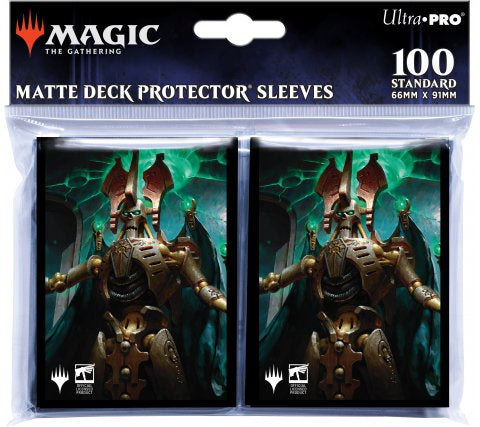 Necron store Dynasties Commander Deck Unopened + Lime Card Sleeves