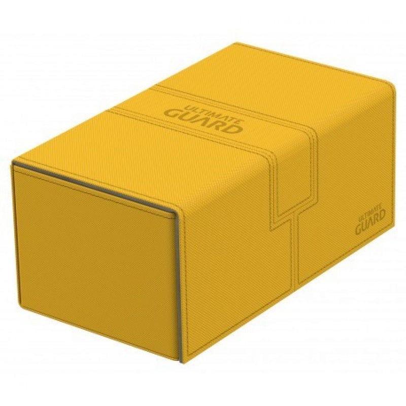 Ultimate Guard Twin Flip N Tray Deck Case 200+ Standard Size Xenoskin Amber Deck Box