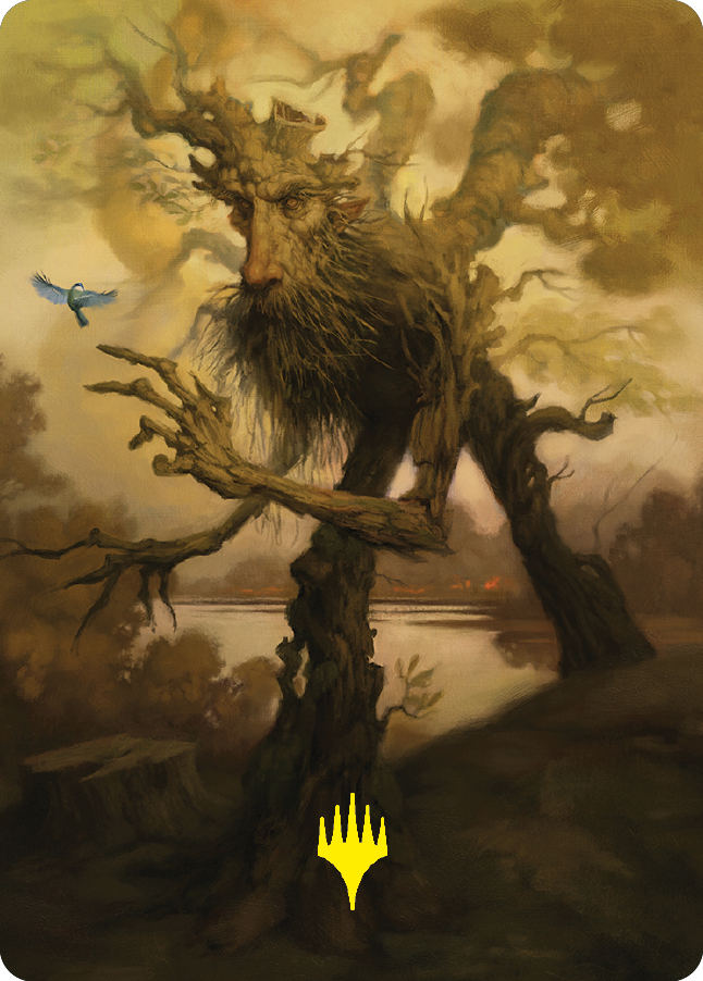 domain cards mtg Treefolk Token Art Card (Gold-Stamped Signature) [The Lord of the Rings:  Tales of Middle-earth Art Series]