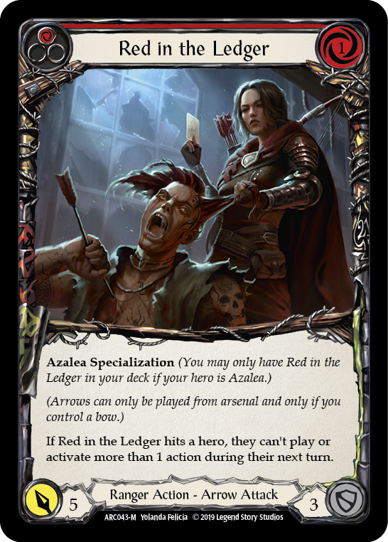 Red in the Ledger [ARC043-M] (Arcane Rising) 1st Edition Normal 