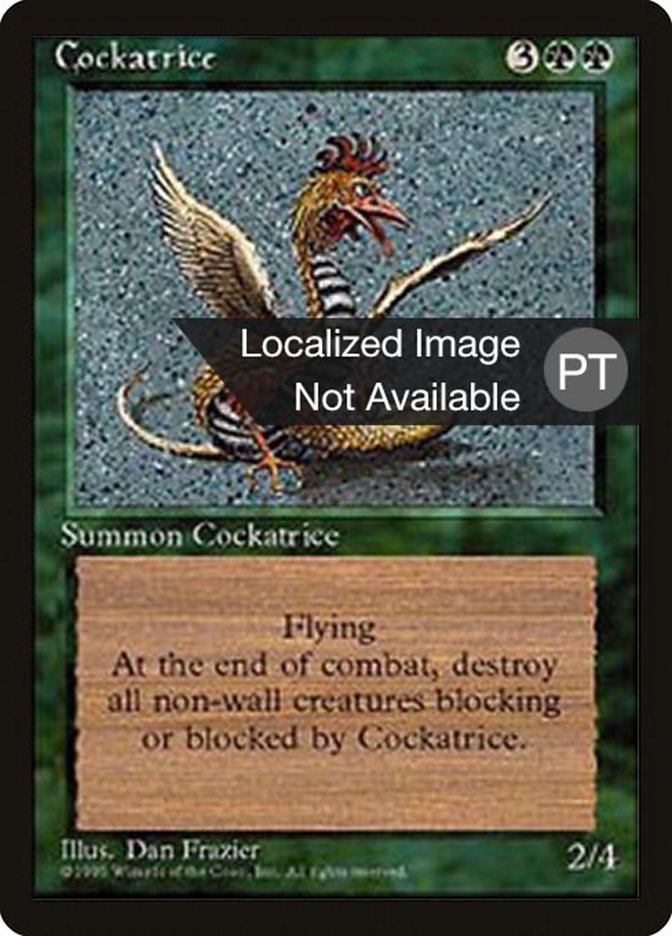 cockatrice mtg card Cockatrice [Fourth Edition (Foreign Black Border)]