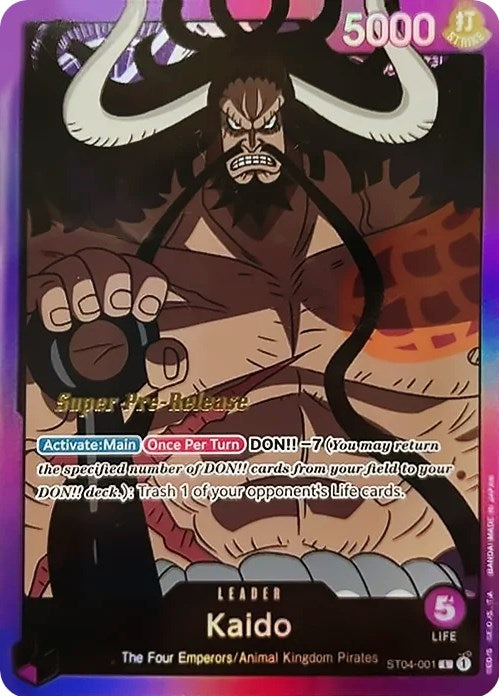 Kaido [Super Pre-Release Starter Deck: Animal Kingdom Pirates] | Good Games  TCG
