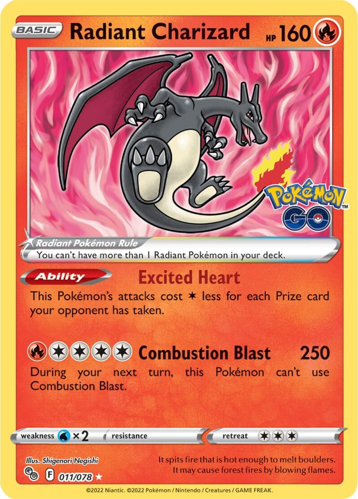 Radiant Charizard (011/078) [Pokémon GO] | Good Games TCG