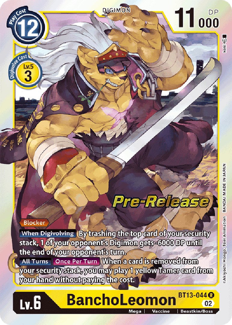 BanchoLeomon [BT13-044] [Versus Royal Knight Booster Pre-Release Cards] |  Good Games TCG