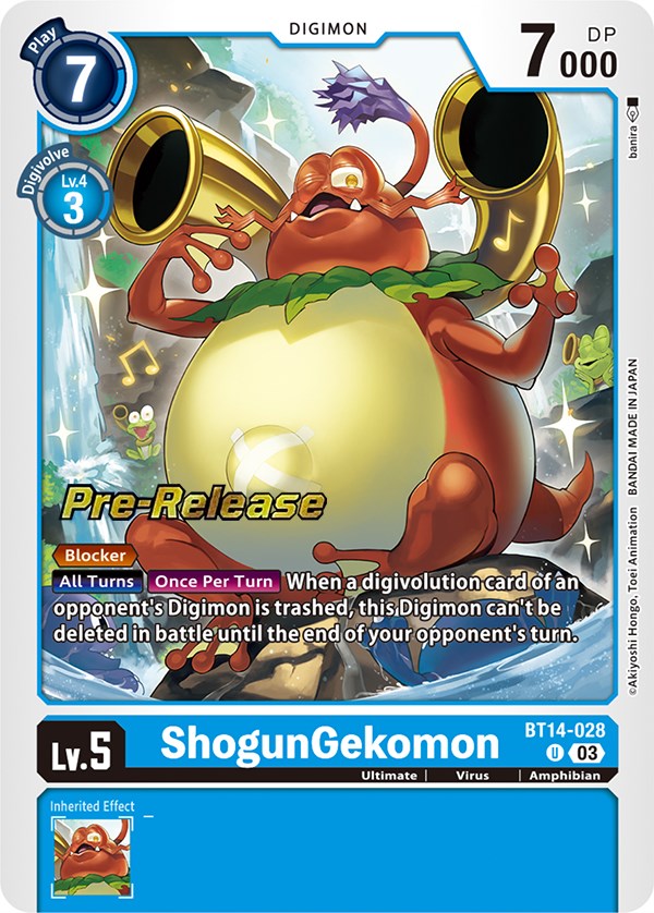 digimon tcg single cards ShogunGekomon [BT14-028] [Blast Ace Pre-Release Cards]