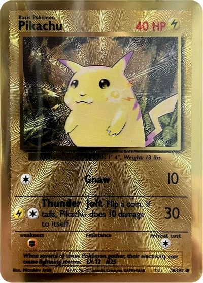 Pikachu Tcg Carta Foil Holográfica Edição Especial Aniversário 25