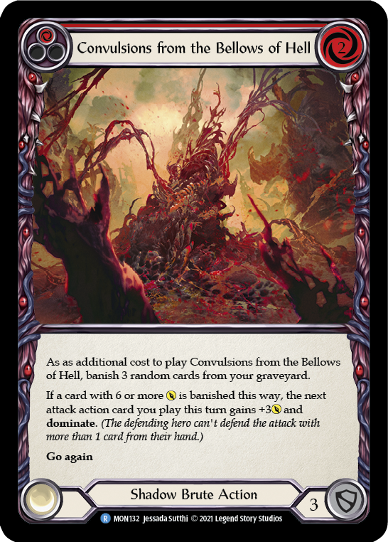 red monarch cards mtg Convulsions from the Bellows of Hell (Red) [MON132] (Monarch) 1st Edition  Normal