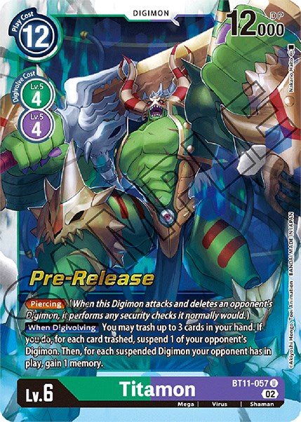 Titamon [BT11-057] [Dimensional Phase Pre-Release Promos] | Good Games TCG
