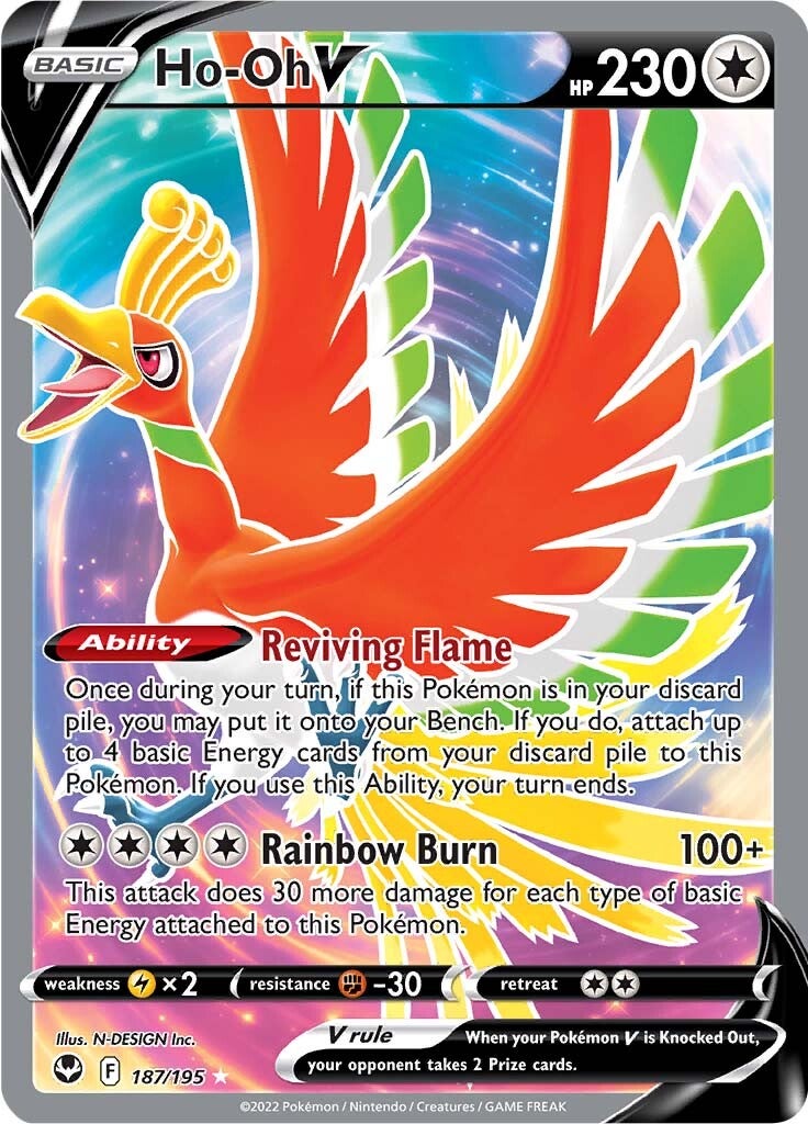 Carta Pokemon Ho-Oh V 140/195 Português Card Original Copag