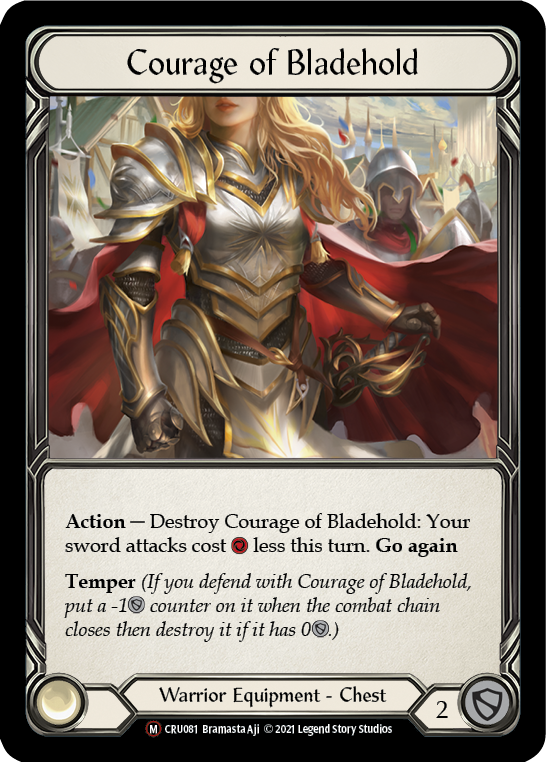 Courage of Bladehold [U-CRU081] (Crucible of War Unlimited) Unlimited  Rainbow Foil