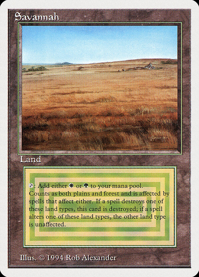 savannah card mtg When Savannah Sage enters the battlefield 1993 Magic The Gathering MTG