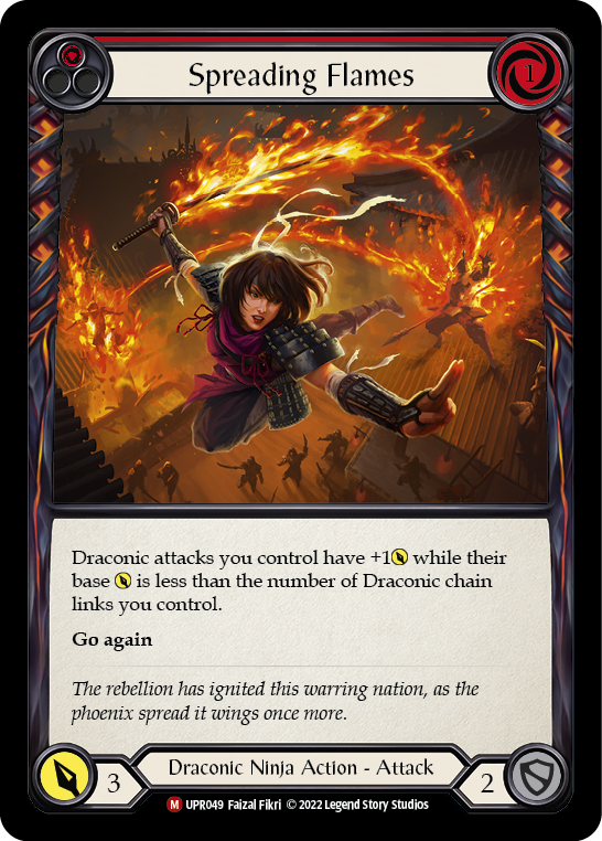Spreading Flames [UPR049] (Uprising) Rainbow Foil | Good Games TCG