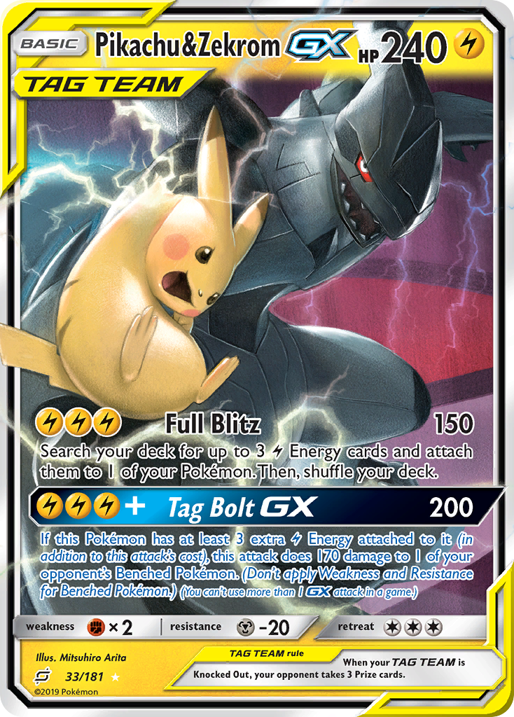 Pokémon TCG Tag Team GX Premium Collection Pikachu & Zekrom Box - US