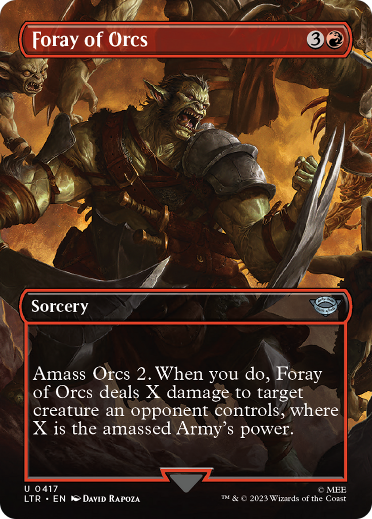 Foray of Orcs (Borderless Alternate Art) [The Lord of the Rings: Tales of Middle-Earth]