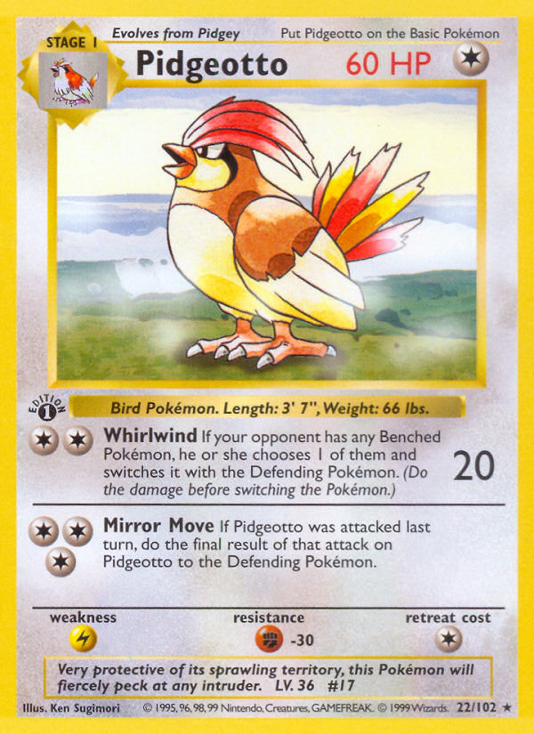 ポケモンカードゲーム pidgey 1st editon shadow less Pidgey - Base Set (Shadowless) - Pokemon - TCGplayer.com