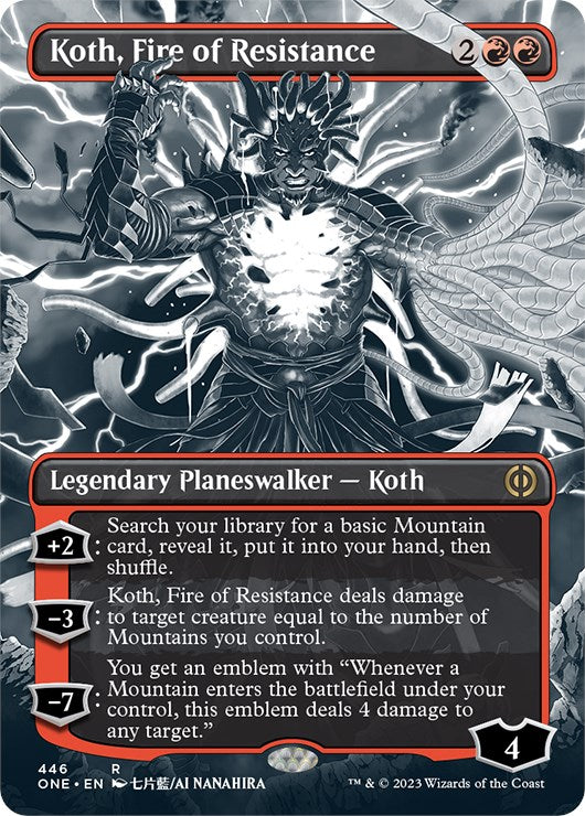 Koth, Fire of Resistance (Borderless Manga Step-and-Compleat Foil