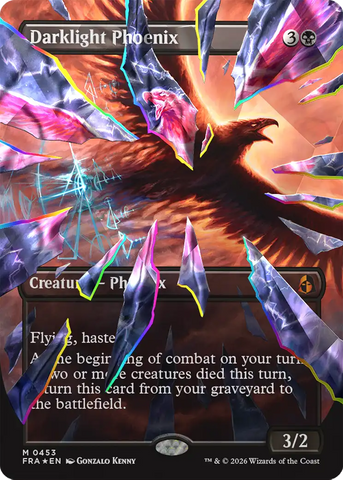 Darklight Phoenix (Borderless) (Facet Foil) (0453) [Reality Fracture]
